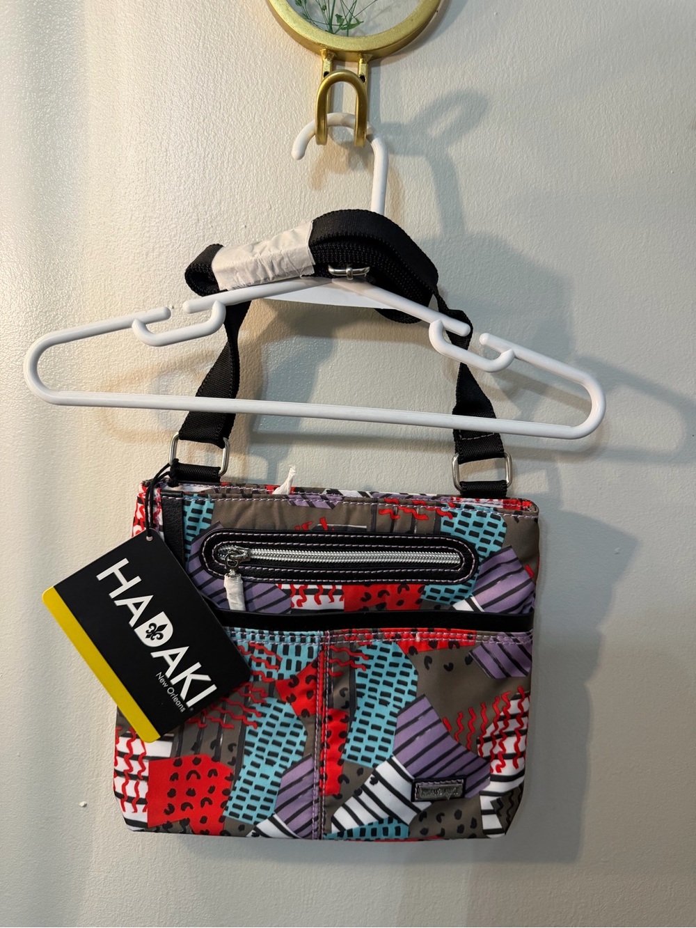 Hadaki Multicolor Printed Crossbody Bag - Gray Base
